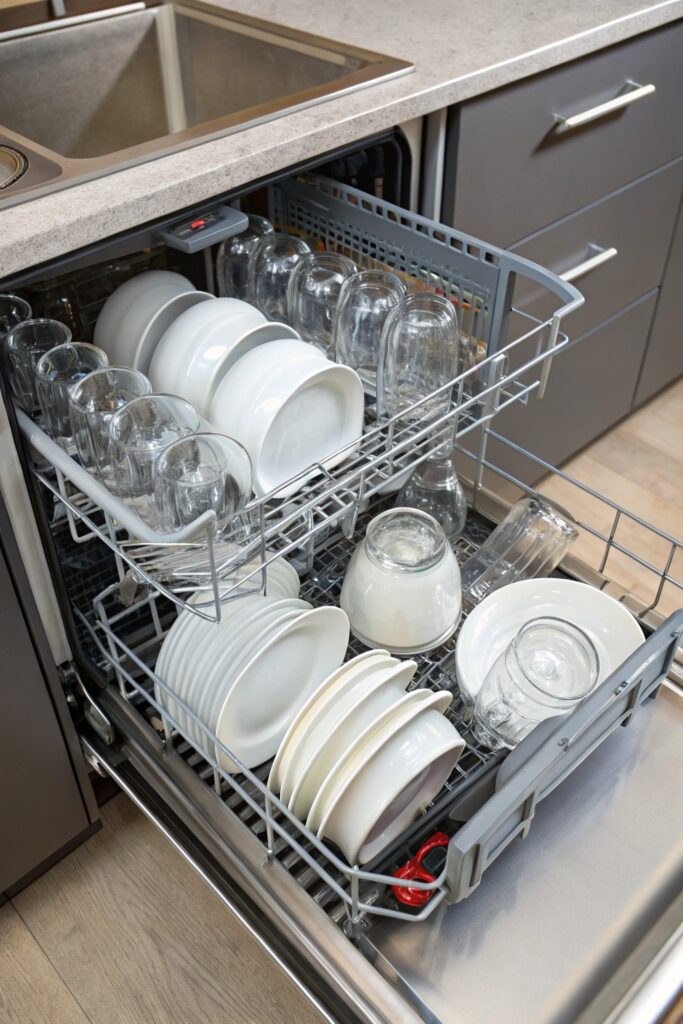 10 Reasons Bosch Dishwasher Dishes Taste Like Soap (With Solutions) overloading dishwasher rack bosch soap residue