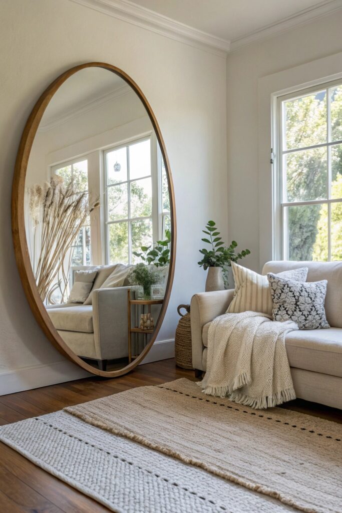 big mirror small living room