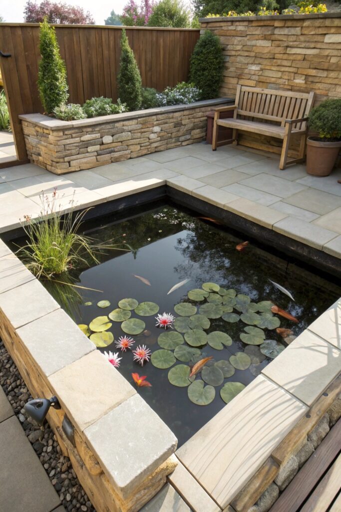 12 Pond Ideas to Brighten Up Your Yard All Year Round raised pond small yard water feature