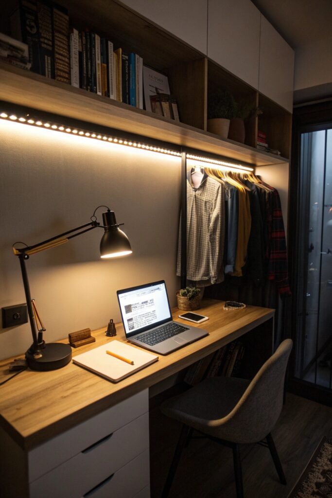 11 Cloffice Ideas That Create a Productive Work-From-Home Setup 11 Cloffice Ideas That Create a Productive Work-From-Home Setup