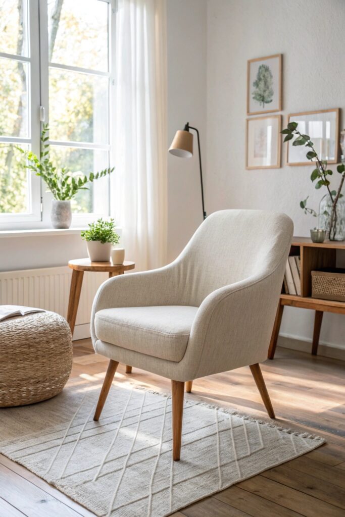 12 Accent Chair Ideas That Instantly Upgrade a Small Living Room exposed wood legs chair small living room