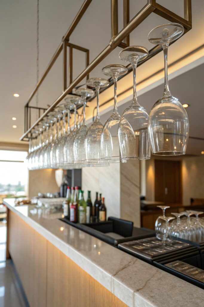 10 Home Lounge Room Bar Ideas Perfect for Entertaining Guests proper glassware storage home bar