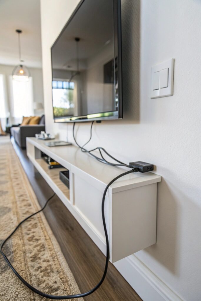 hide cables tv small living room