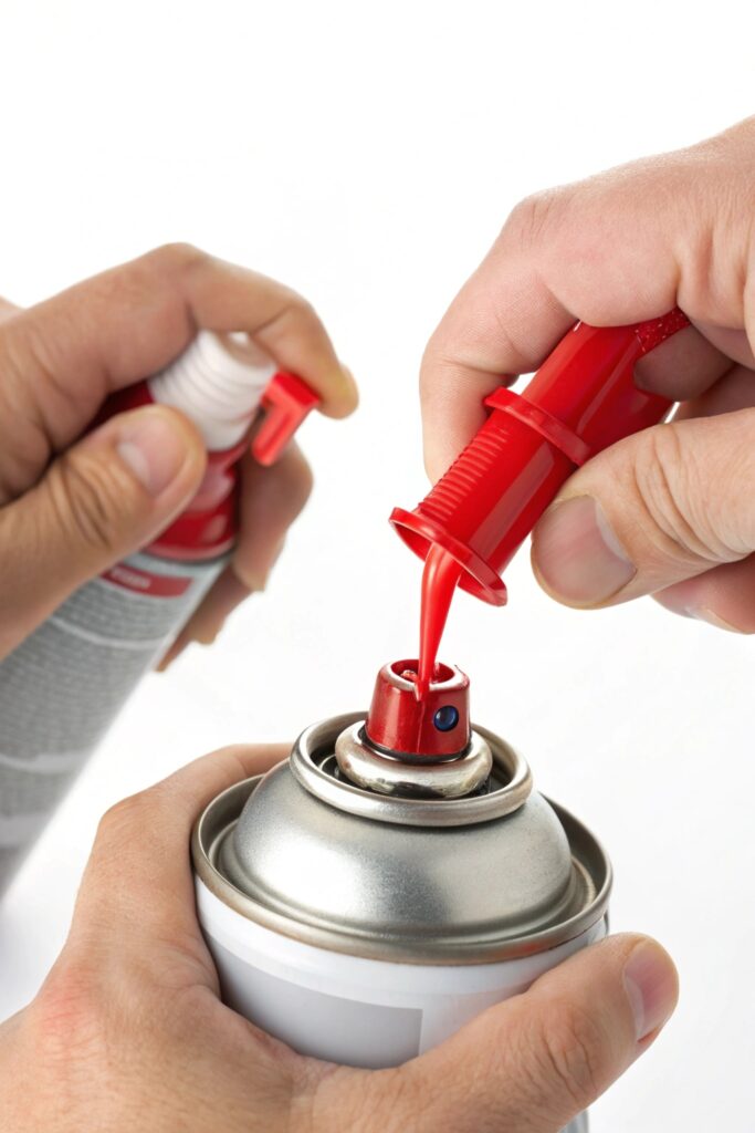 nozzle installed backward incorrectly rustoleum