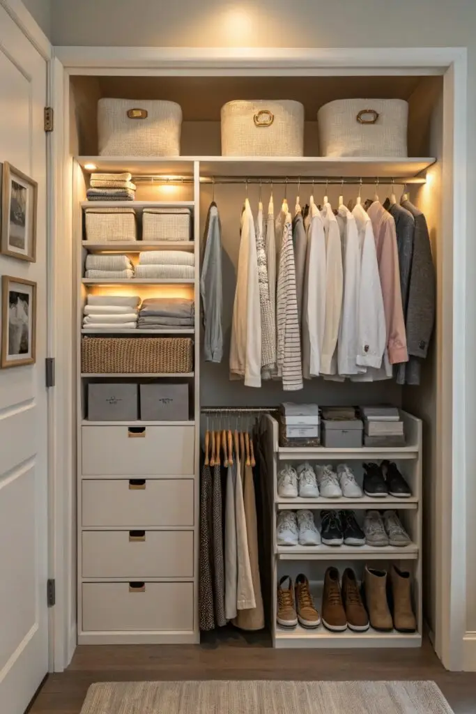 closet organization system small bedroom