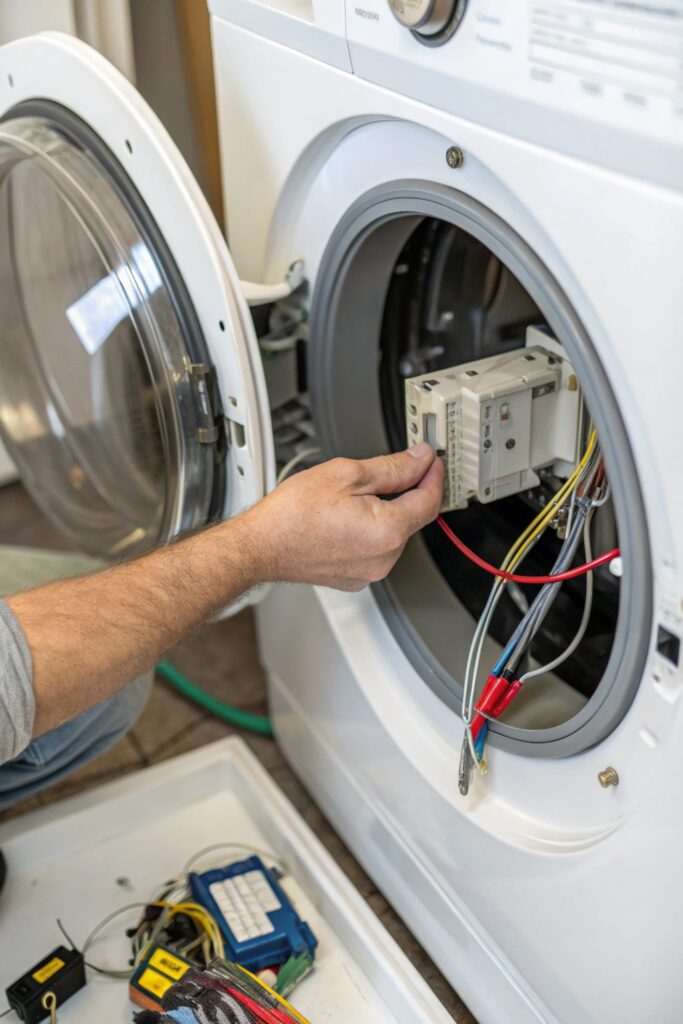 12 Reasons Your Washing Machine Stopped Full of Water broken lid switch door latch washing machine