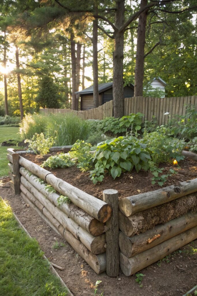 hugelkultur mound raised garden bed