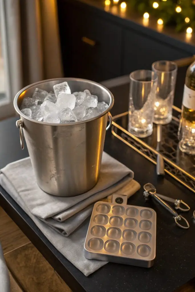 10 Bar Cart Ideas That Elevate Your Home Entertaining Game ice bucket practical bar cart