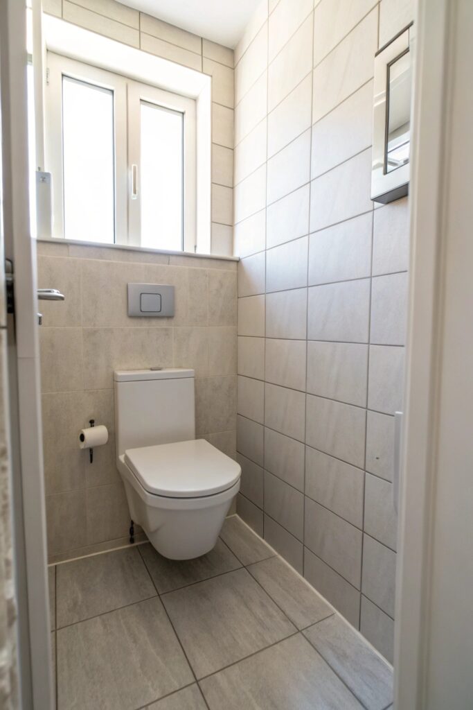14 Small Bathroom Ideas That Make Tiny Spaces Feel Bigger wall mounted toilet small bathroom