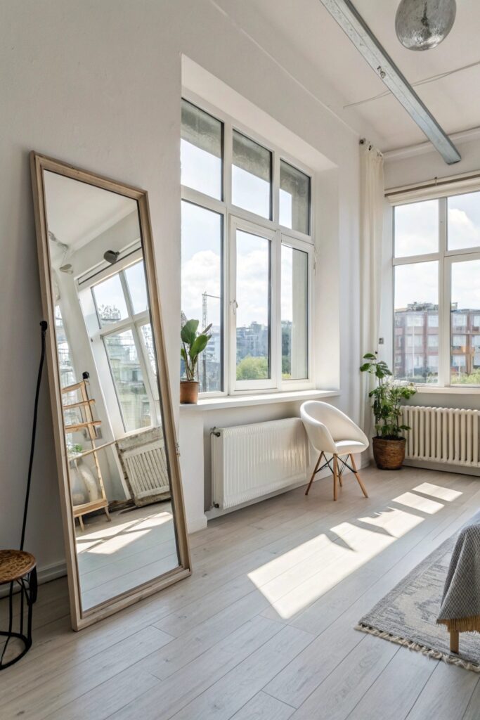 14 Studio Apartment Ideas That Maximize Every Square Foot mirrors everywhere studio apartment