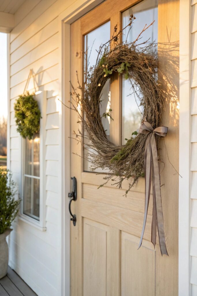 12 Modern Easter Decor Ideas for a Chic Spring Home modern textural wreath easter decor