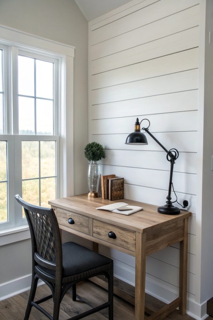 shiplap wall panel farmhouse accent wall