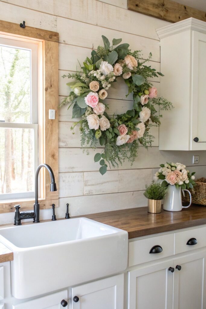 15 Spring Decor Ideas That Instantly Refresh Your Home seasonal wreath not just front door spring