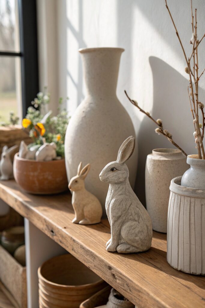 12 Modern Easter Decor Ideas for a Chic Spring Home ceramic stoneware accents easter decor