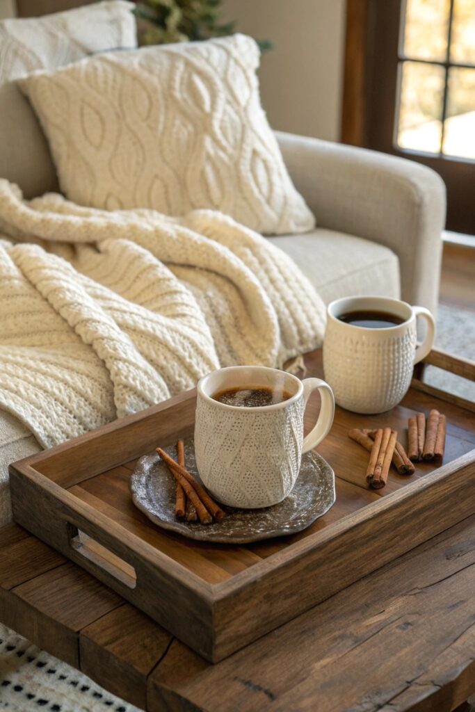 10 Cozy Winter Tray Decor Ideas for Your Coffee Table or Entryway
