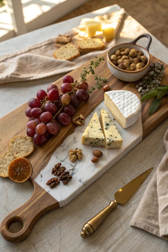 15 Expensive Looking Gifts That Feel Luxurious on Any Budget wooden marble cheese board gift