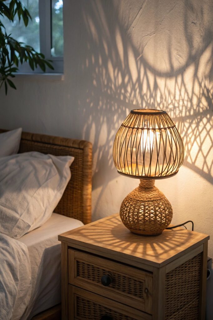 rattan pendant lamp farmhouse lighting