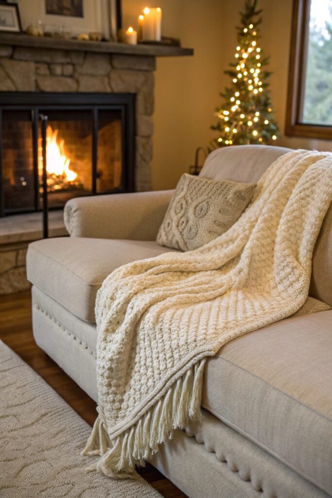 12 Ways to Decorate a Couch With Throw Blankets Like a Designer seasonal swap throw blanket couch