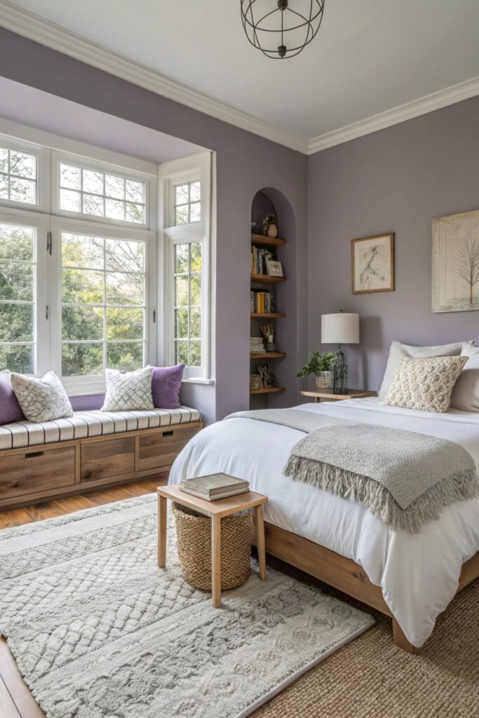 soft lavender bedroom color calming