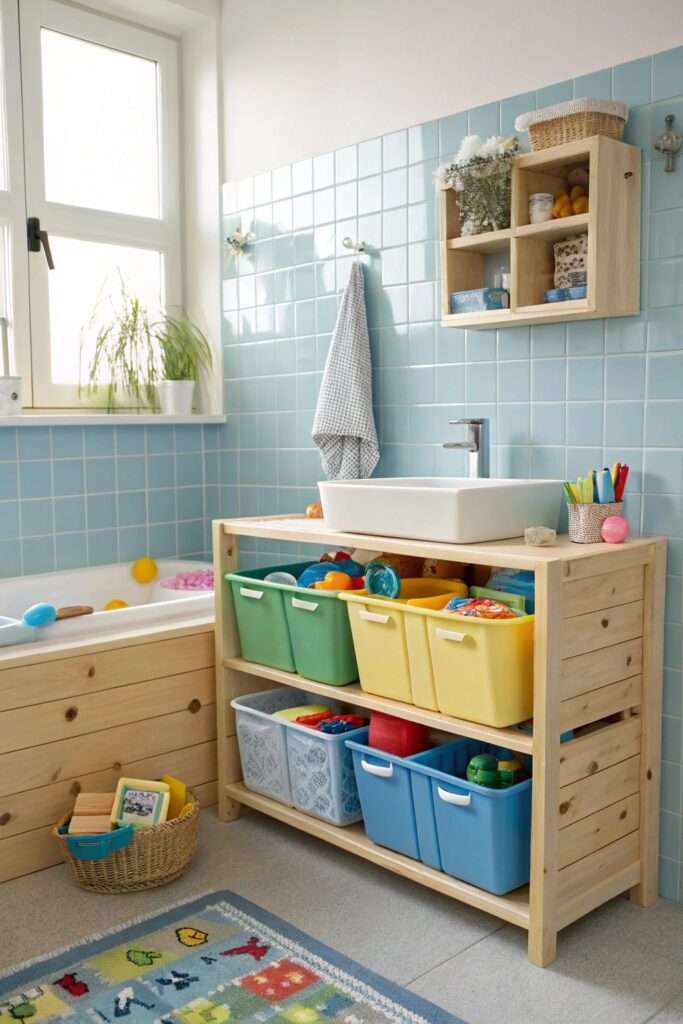 12 IKEA Bathroom Hacks to Maximize Storage on a Budget trofast kid friendly bathroom storage ikea