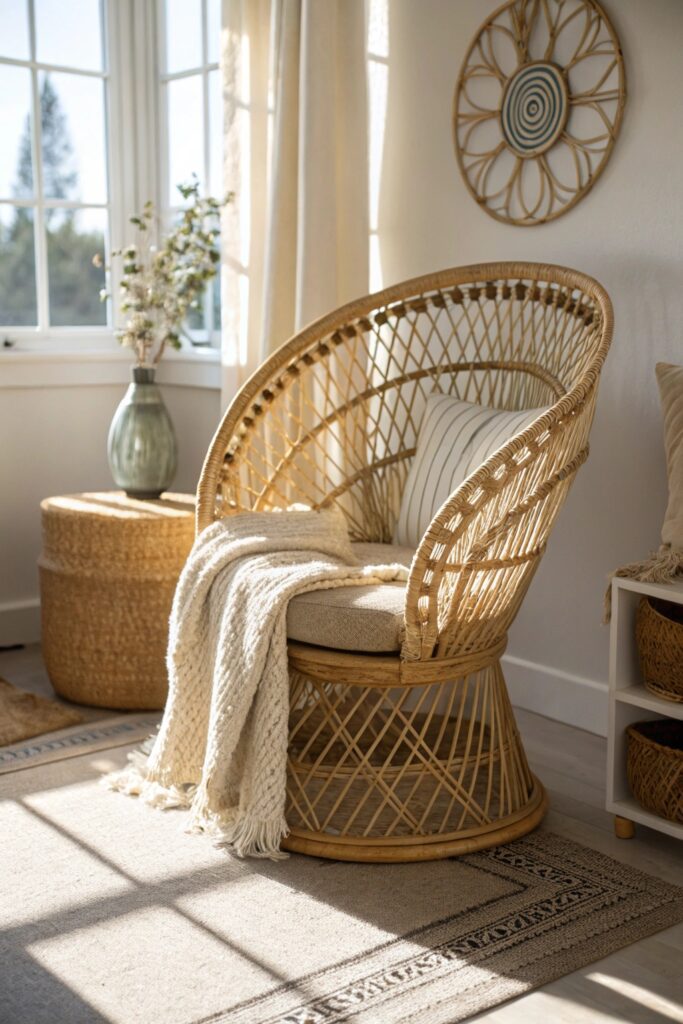 12 Accent Chair Ideas That Instantly Upgrade a Small Living Room cane rattan accent chair small living room
