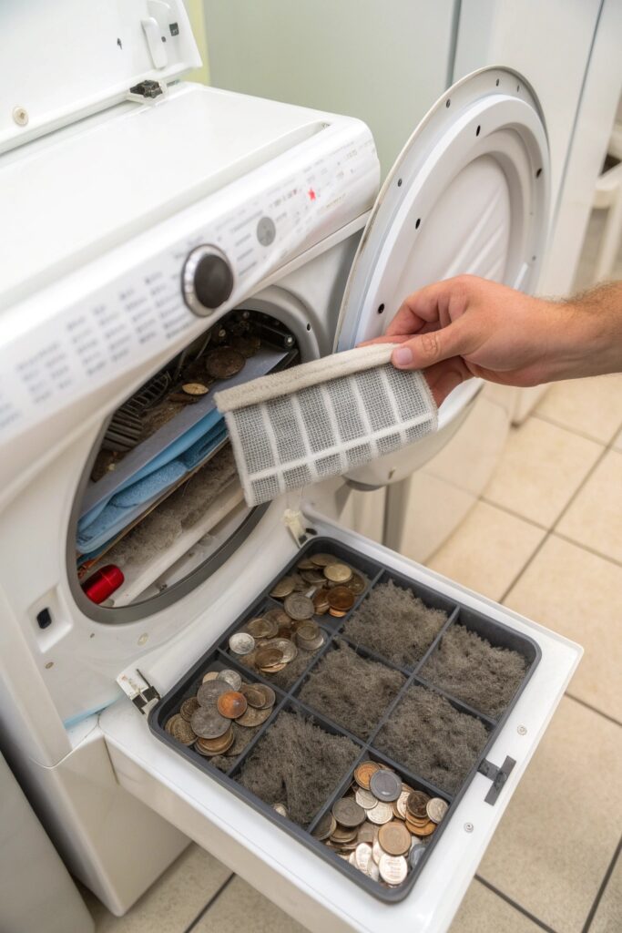 clogged filter washing machine spin cycle