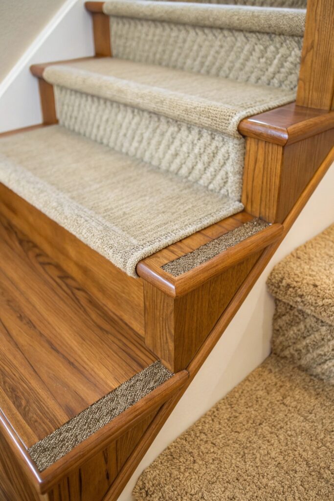 impact stair longevity waterfall tucked carpet