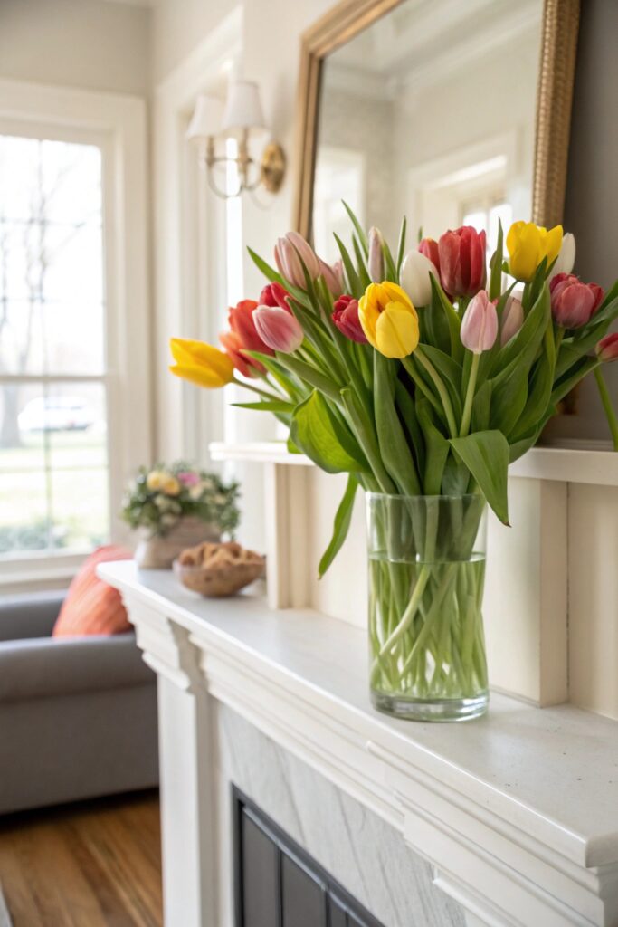 10 Spring Mantel Decorating Ideas That Brighten Your Living Room