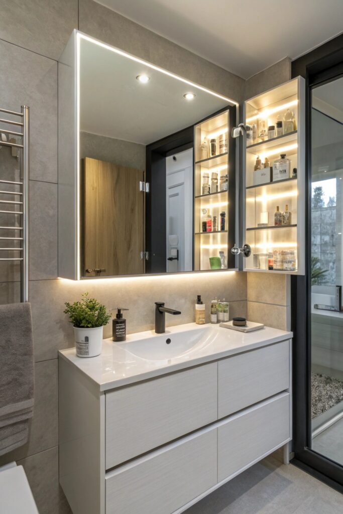 12 IKEA Bathroom Hacks to Maximize Storage on a Budget godmorgon mirror cabinet hidden storage ikea bathroom