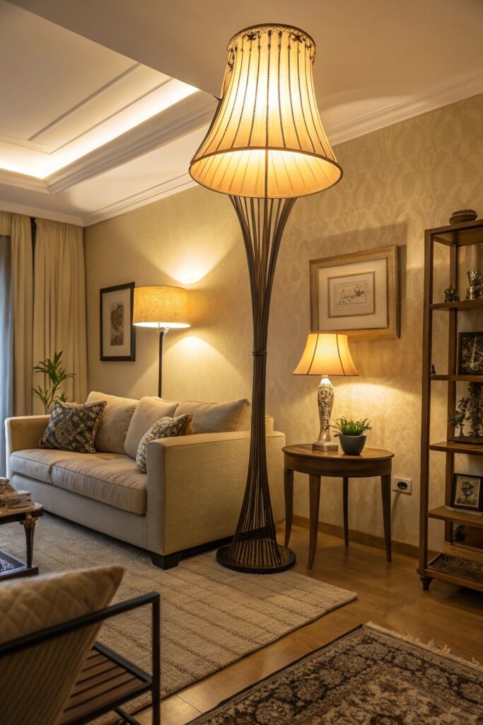 layered lighting warmth neutral living room