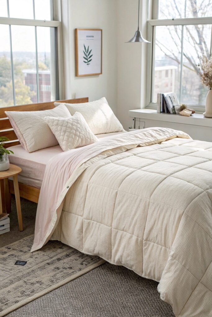 10 Best Dorm Bedding Sets: Duvet vs Comforter Explained lightweight summer duvet dorm bedding