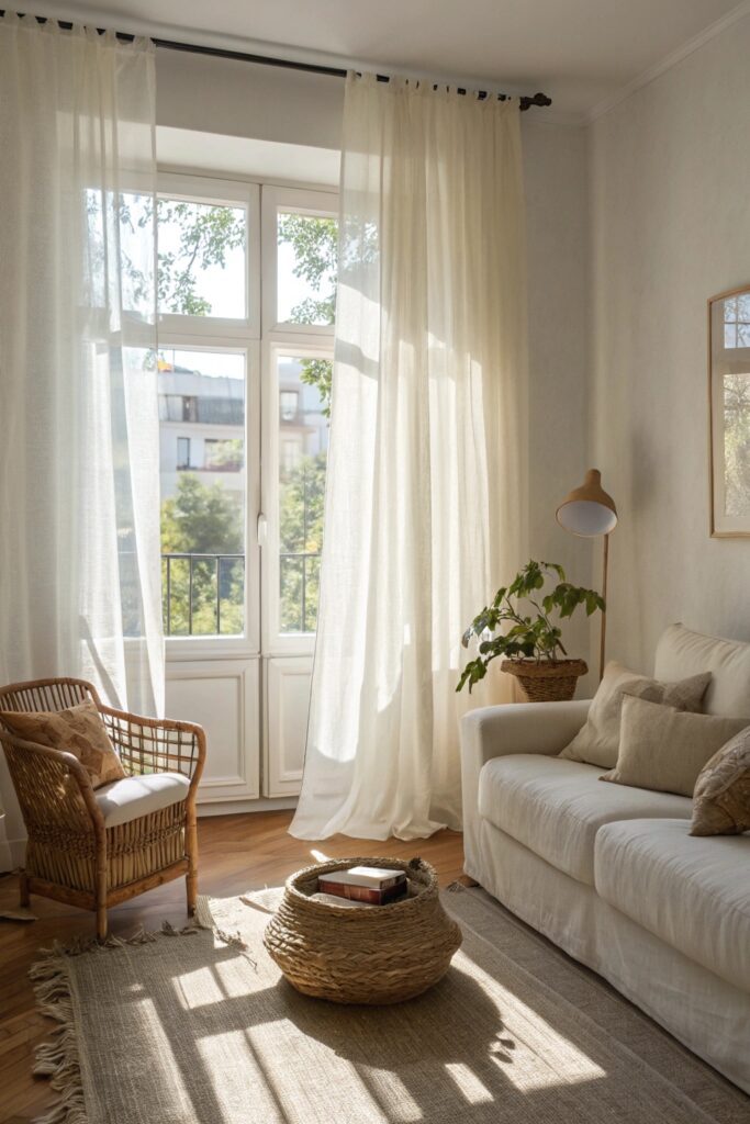 15 Small Living Room Hacks That Make Your Space Feel Twice as Big maximize natural light small living room