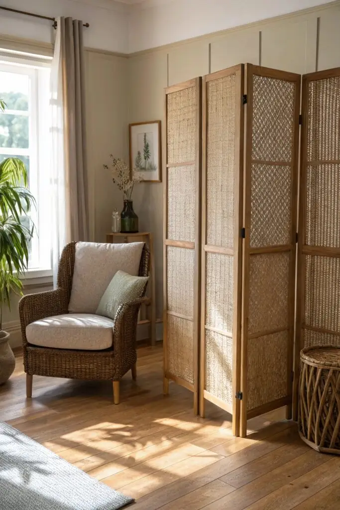 freestanding room divider screen corner