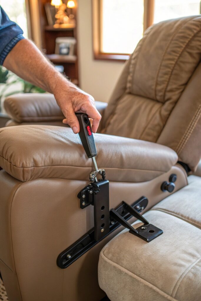 10 Reasons a Recliner Footrest Is Too Hard to Close (and Easy Fixes) broken damaged handle mechanism recliner
