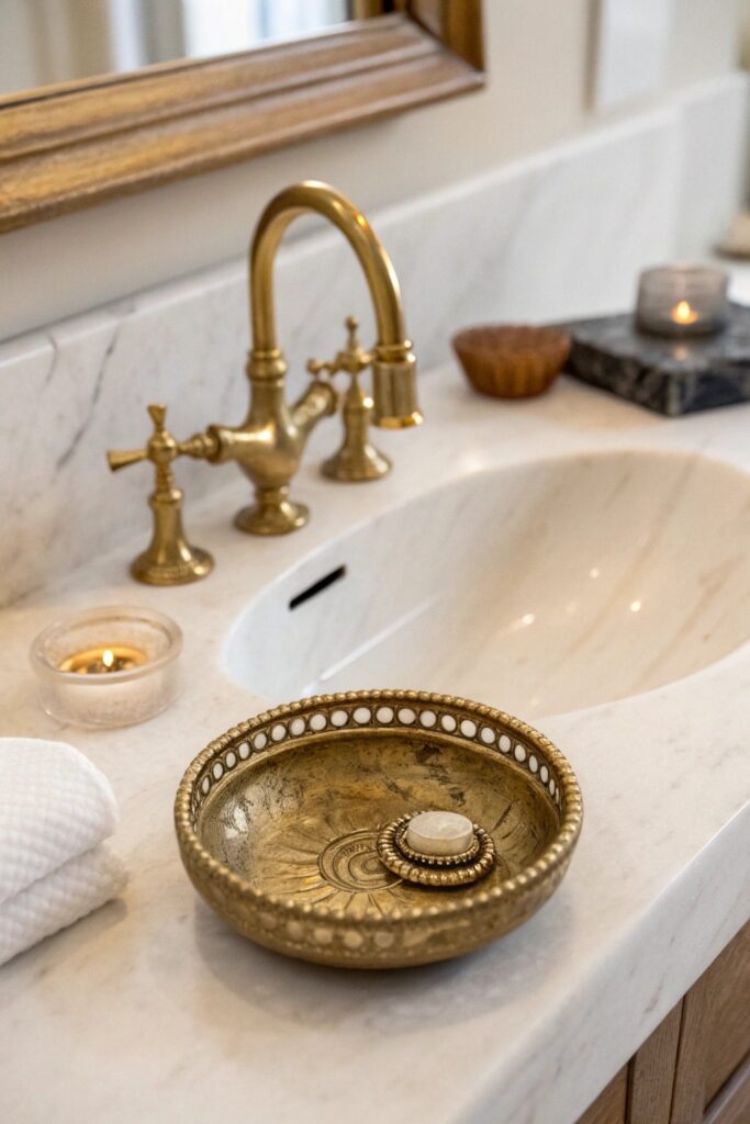 12 Bathroom Counter Decor Ideas That Make Any Vanity Look Expensive