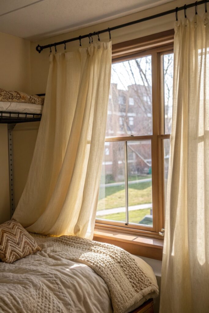 curtains dorm room softness privacy