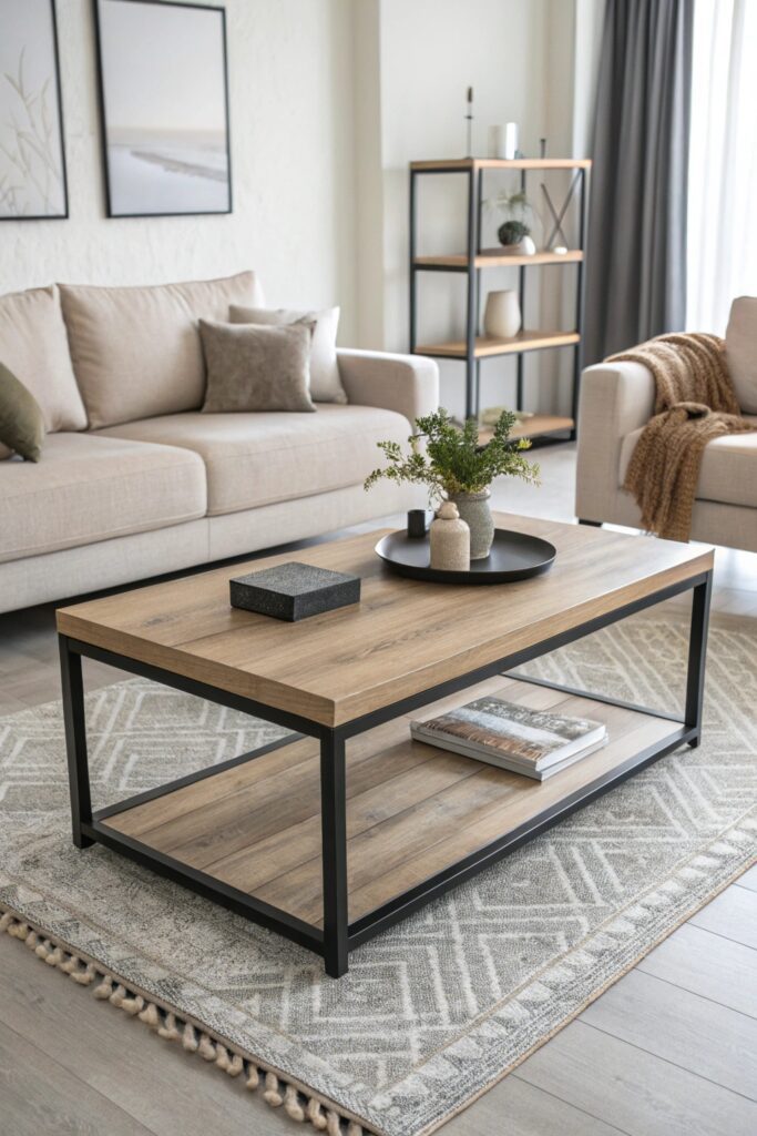 two tone minimalist coffee table design