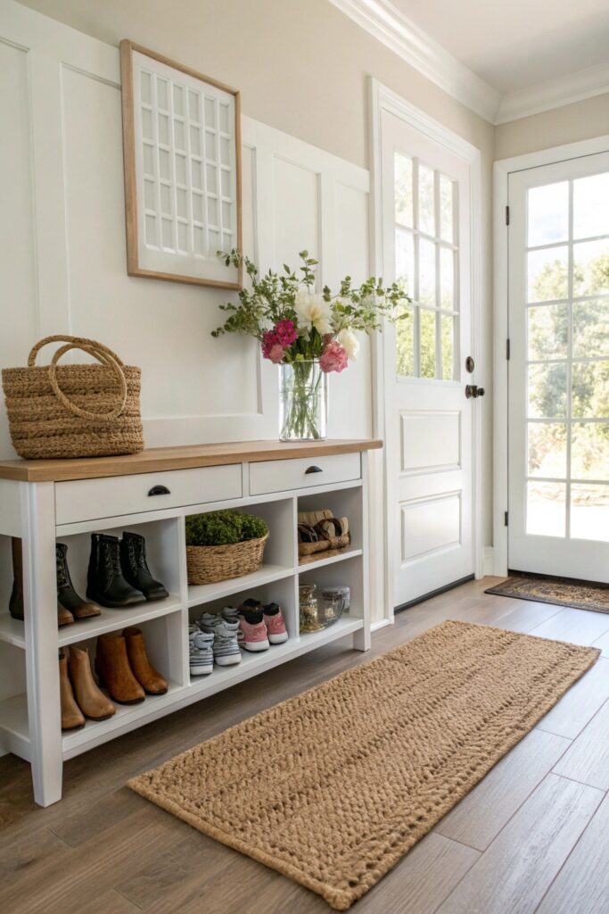 12 Ways to Clean and Decorate Your Home This Spring update entryway spring home refresh