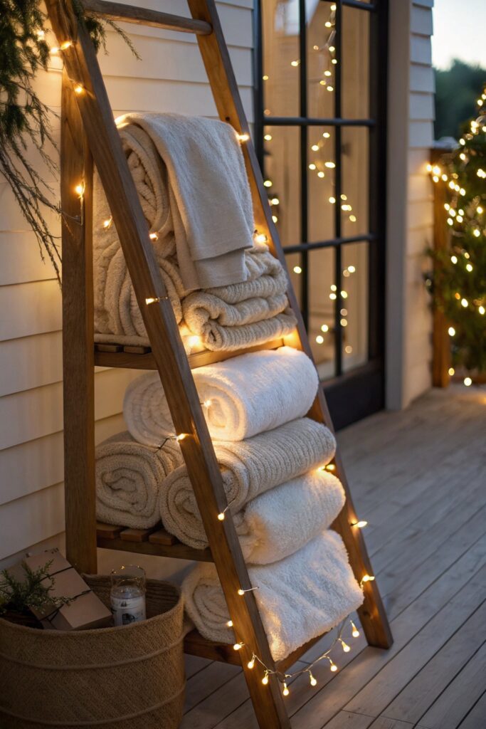 12 DIY Blanket Ladder Styling Ideas for the Holiday Season 12 DIY Blanket Ladder Styling Ideas for the Holiday Season