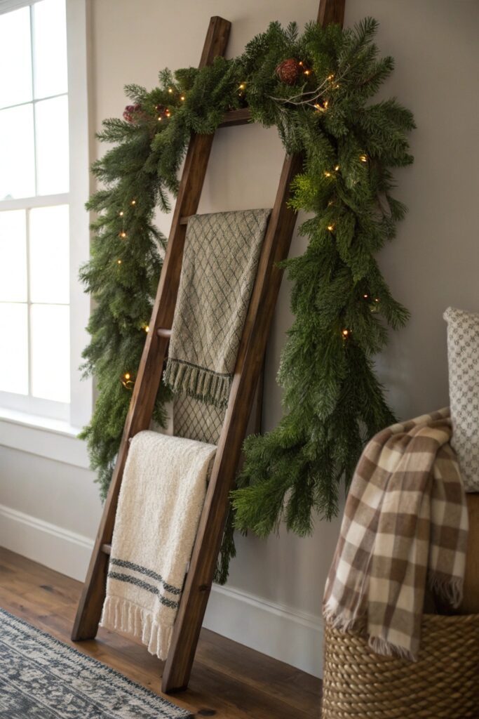 12 DIY Blanket Ladder Styling Ideas for the Holiday Season 12 DIY Blanket Ladder Styling Ideas for the Holiday Season