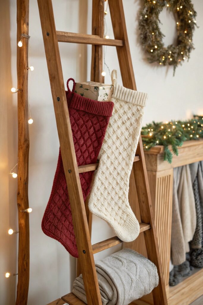 12 DIY Blanket Ladder Styling Ideas for the Holiday Season 12 DIY Blanket Ladder Styling Ideas for the Holiday Season