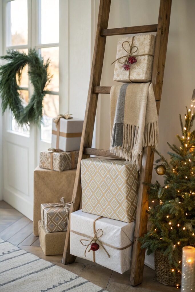 12 DIY Blanket Ladder Styling Ideas for the Holiday Season 12 DIY Blanket Ladder Styling Ideas for the Holiday Season