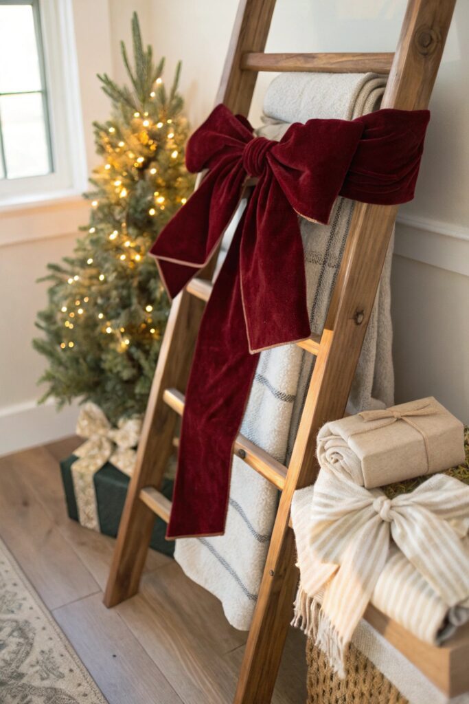 12 DIY Blanket Ladder Styling Ideas for the Holiday Season 12 DIY Blanket Ladder Styling Ideas for the Holiday Season